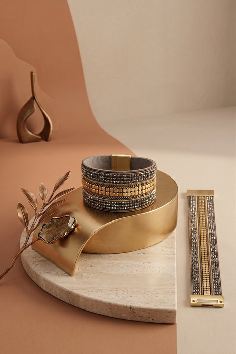 Celeste Studio Magnetic Wrap Around Bracelet C22579-COAL DUST