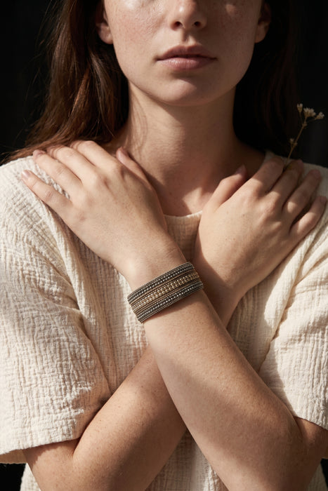 Celeste Studio Magnetic Wrap Around Bracelet C22579-COAL DUST