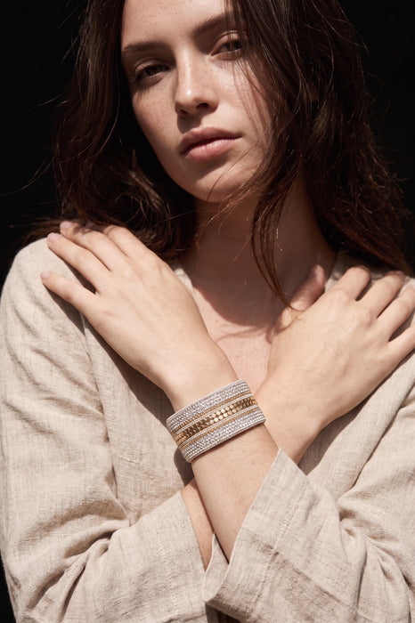 Celeste Studio Magnetic Wrap Around Bracelet C22579-WHITE DIAMOND