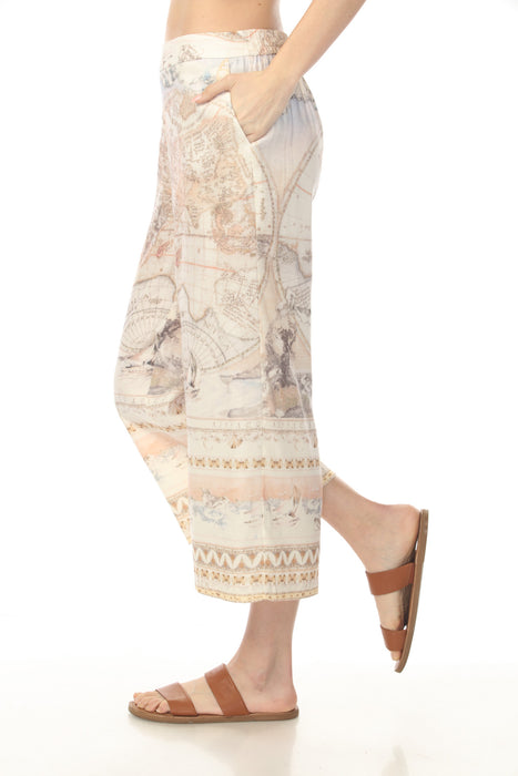 Charlie B Atlas Printed Pull On Cropped Pants C5646PP-913B