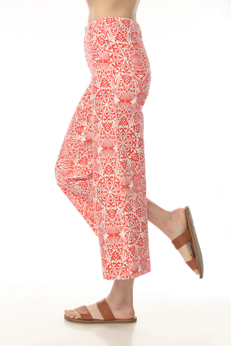 Charlie B Fiesta Printed Cropped Patch Pocket Flare Jeans C5538P-246C