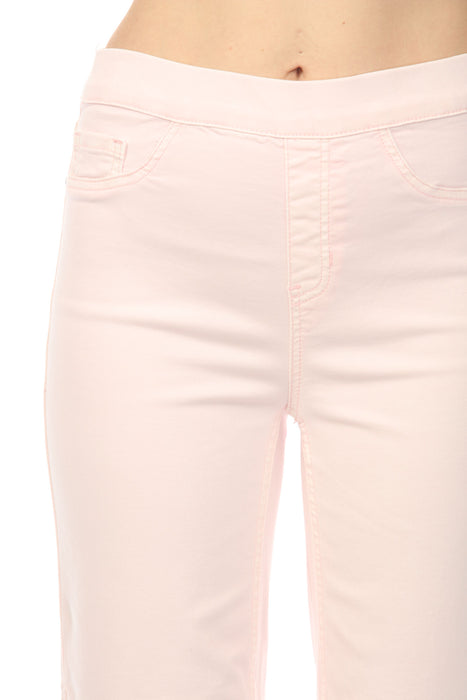 Charlie B Petal Pull On Cropped Denim with Hem Button C5404RR-618A