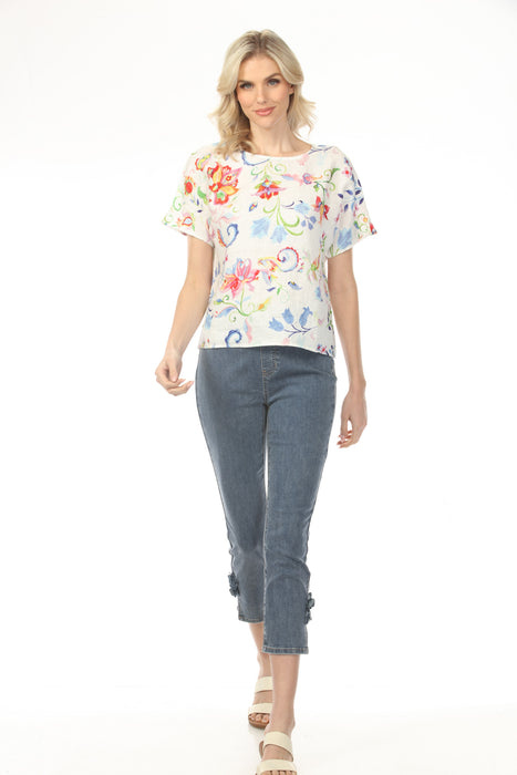 Charlie B Utopia Floral Printed Dolman Sleeve Top C4487P-032B