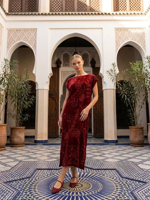 Johnny Was Relaxed Velvet Boatneck Dress J38725-7