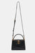DOLCE VITA Black Charly Structured Leather Crossbody Bag with Top Handle NEW