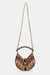 DOLCE VITA Hickory Brown Cami Patchwork Crossbody Shoulder Bag with Top Handle NEW