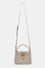 DOLCE VITA Ivory Charly Structured Leather Crossbody Bag with Top Handle NEW