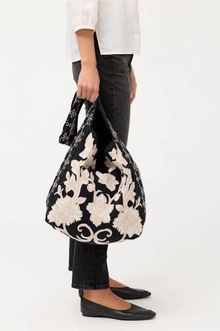 Johnny Was Henrik Wide Strap Linen Tote Bag J06926-2