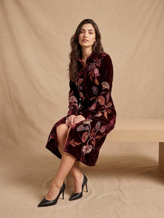 Johnny Was Gineva Velvet Shirt Dress J39325-8