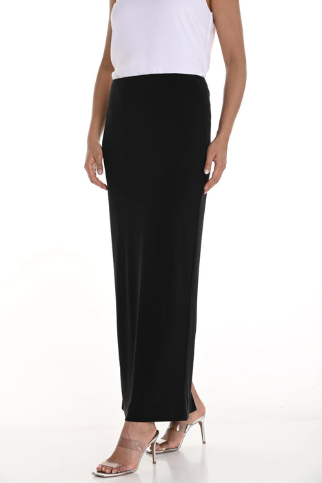 Long black pencil skirt with high waist and back slit from Frank Lyman