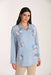 Woman wearing Frank Lyman Floral Long-Sleeve Casual Shirt