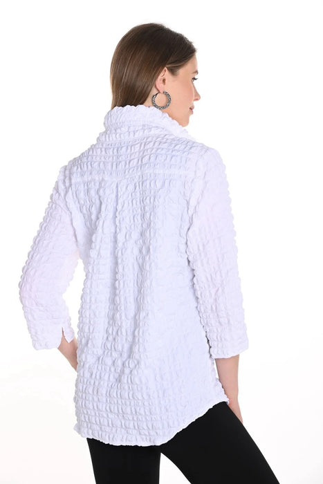 Frank Lyman Bubble Jacquard Button Front Blouse 256837U