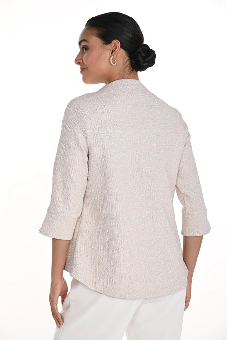 Frank Lyman Pink/Gold Textured Shimmery Swing Jacket 258185