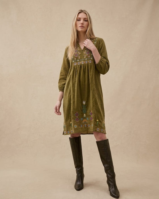 Johnny Was Button Front Yoke Dress W35825-6