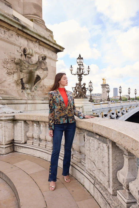 OO LA LA Multi Etro Double Breasted Blazer Jacket M9219