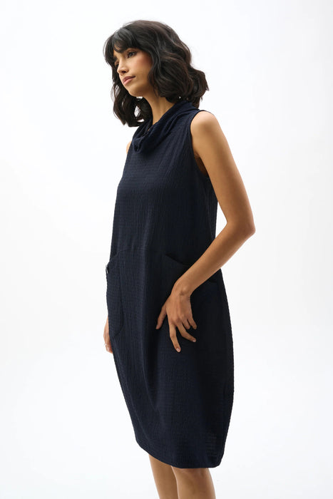 Joseph Ribkoff Midnight Blue Cowl Neck Cocoon Dress 262114