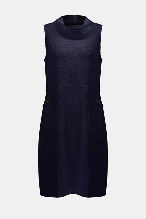 Joseph Ribkoff Midnight Blue Cowl Neck Cocoon Dress 262114
