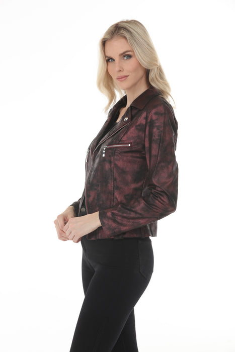 Insight New York Liquid Wine Clouds Moto Jacket BCJ8909MPRA