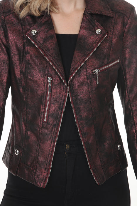 Insight New York Liquid Wine Clouds Moto Jacket BCJ8909MPRA