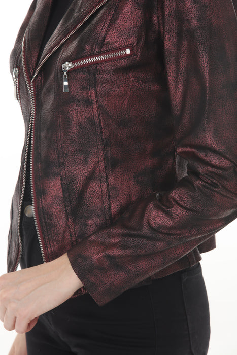 Insight New York Liquid Wine Clouds Moto Jacket BCJ8909MPRA