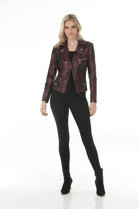 Insight New York Liquid Wine Clouds Moto Jacket BCJ8909MPRA