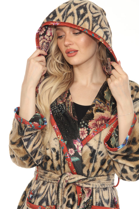 Johnny Was Aditi Hooded Reversible Robe RH23024-O