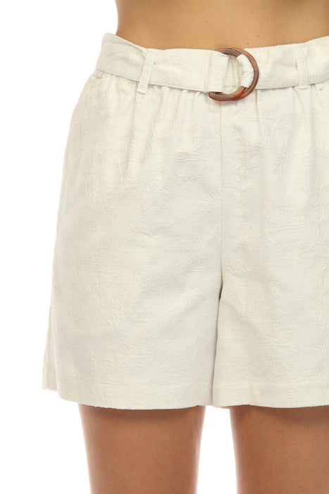 Johnny Was Love Anita White Paperbag Belted Shorts Boho Chic L86823