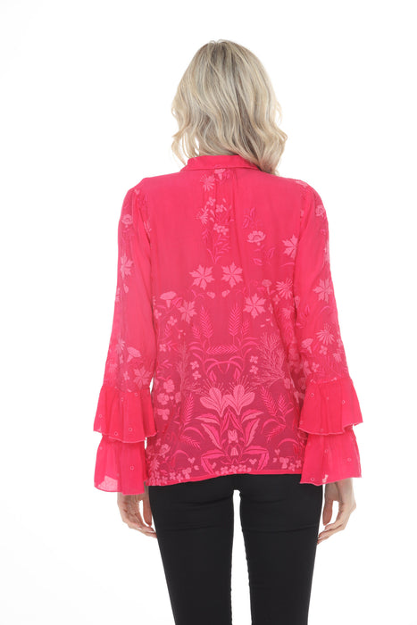 Johnny Was Pink Astrid Button Down Shirt C11425-9