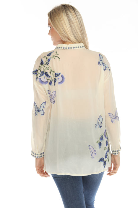 Johnny Was Audrey Amelia Embroidered Tunic Top C23424