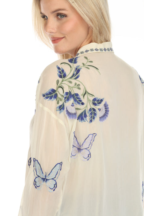 Johnny Was Audrey Amelia Embroidered Tunic Top C23424