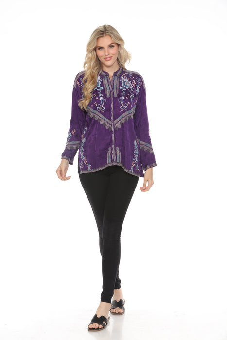 Johnny Was Slim Audrey Button-Down Shirt C16824 *