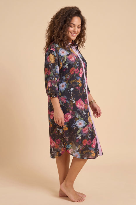 Johnny Was Baccara Button Down Shirt Dress CSW6525-H Plus Size