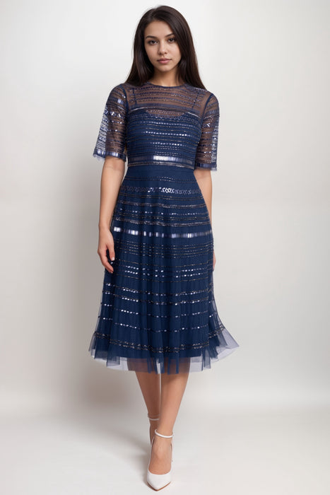 Women's Bead Fest Mesh Dress R35924 Women's Bead Fest Mesh Dress R35924
