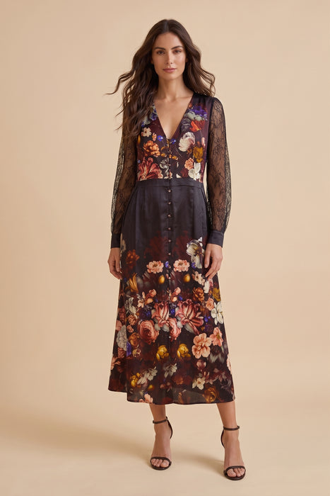 Johnny Was Beckett Blooms Micaela Midi Dress L32525-O