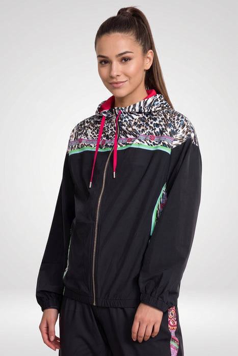 Johnny Was Bee Active Hooded Full Zip Jacket A8924-E