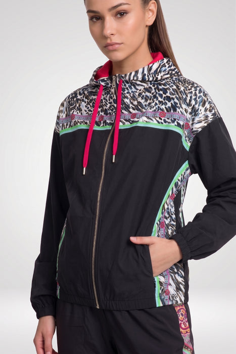 Johnny Was Bee Active Hooded Full Zip Jacket A8924-E
