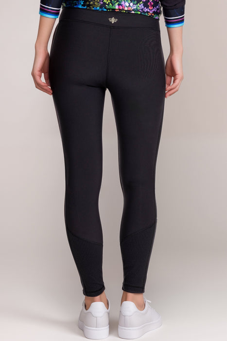 Johnny Was Black Bee Active Jacquard Blocked Legging A2024-E