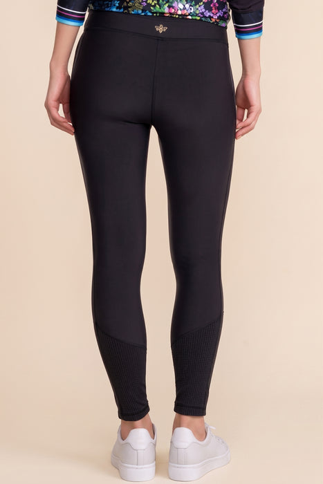 Johnny Was Black Bee Active Jacquard Blocked Legging A2024-E