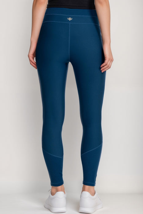 Johnny Was Blue Bee Active Jacquard Blocked Legging A8224-E
