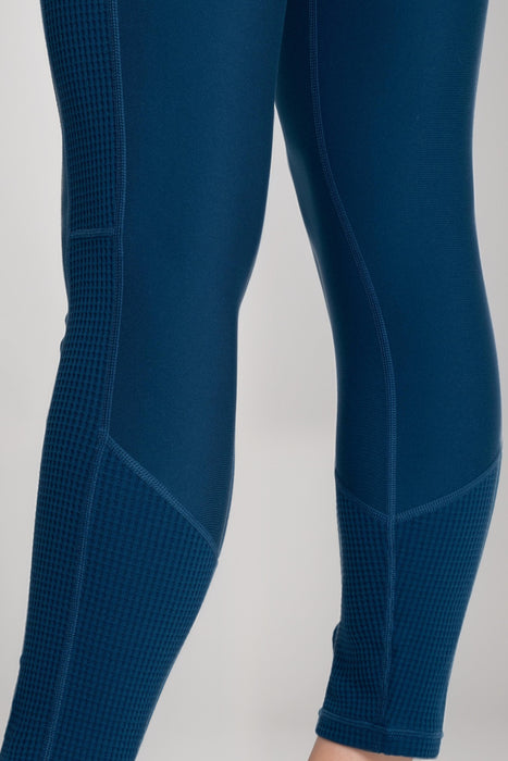 Johnny Was Blue Bee Active Jacquard Blocked Legging A8224-E