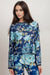 Johnny Was Style A2824-7 Blue Bee Active Kimono Sleeve Swing Tee