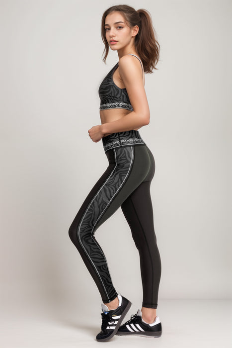 Johnny Was Black Bee Active Legging With Pockets A3224-7