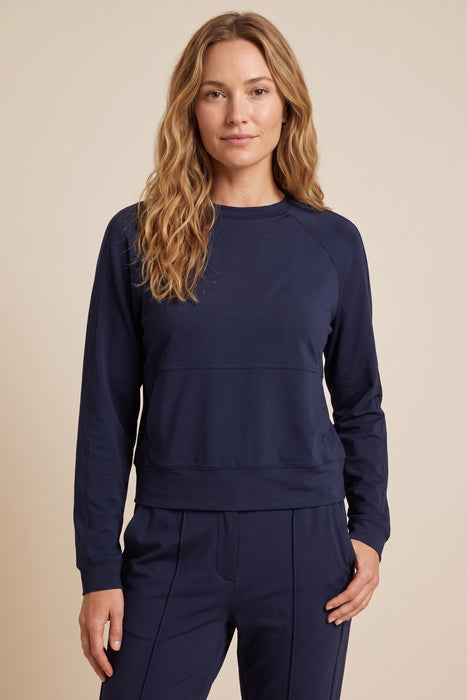 Johnny Was Blue Bee Active Long Sleeve Crew Pullover A9424-9