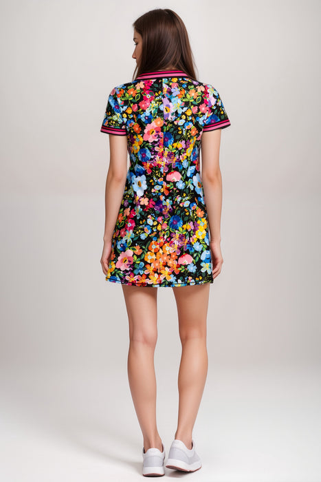 Johnny Was Bee Active Floral Polo Tennis Dress A6724