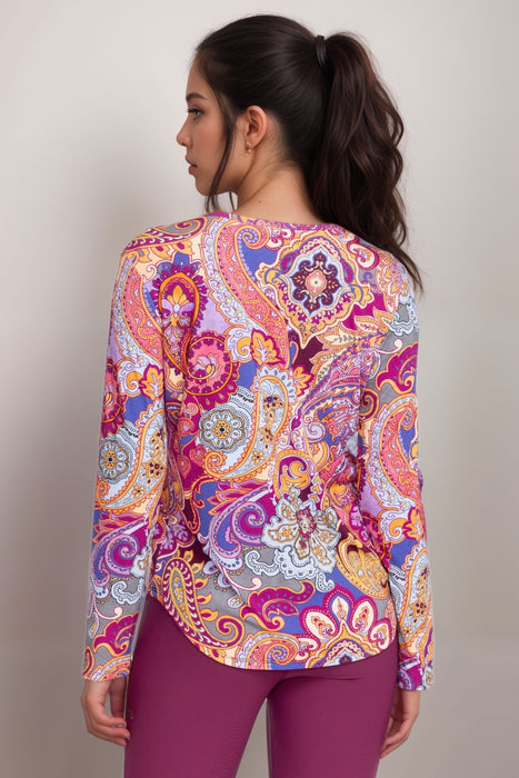 Johnny Was Bee Active Ribbed Long Sleeve Tee A5324-9