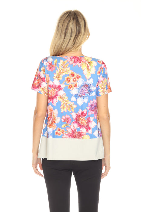 Johnny Was Bee Active Floral Short Sleeve Top A1225-3