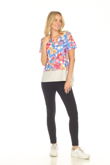 Johnny Was Bee Active Floral Short Sleeve Top A1225-3