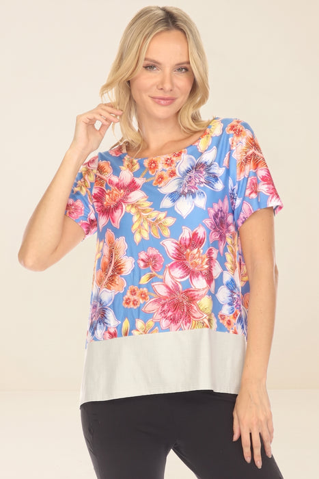 Johnny Was Bee Active Floral Short Sleeve Top A1225-3