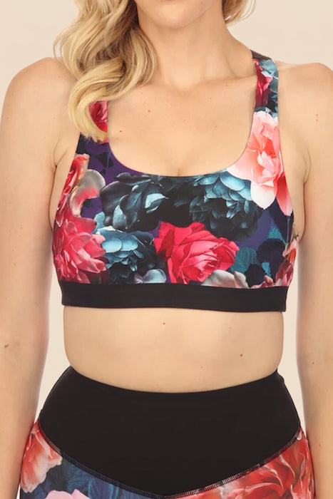 Johnny Was Bee Active Studio Reversible Boho Chic Sports Bra  A5623 *