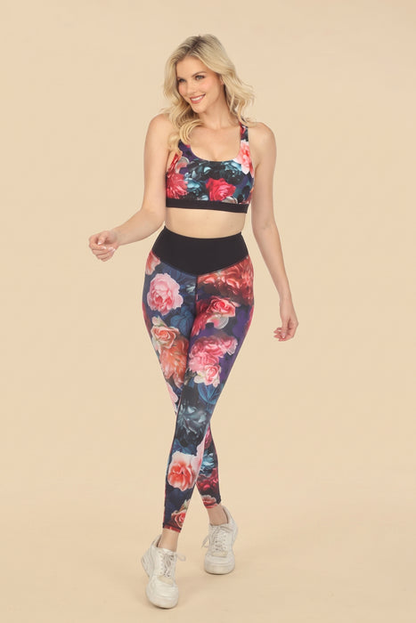 Johnny Was Bee Active Studio Reversible Boho Chic Sports Bra  A5623 *